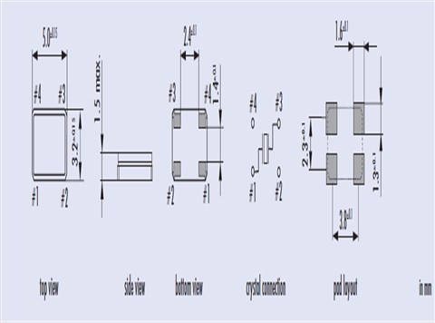 Jauch晶振,貼片晶振,JXG53P4晶振,石英進口晶振