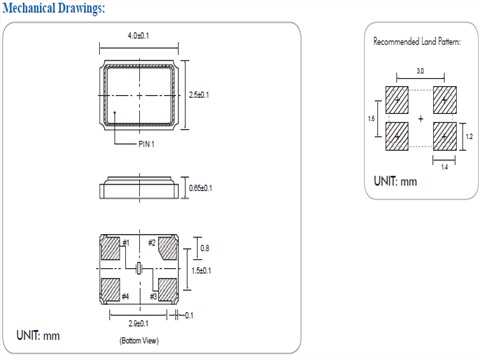 百利通亞陶晶振,貼片晶振,FF晶振,4025石英晶振