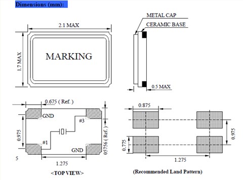 NSK晶振,石英貼片晶振,NXN-21晶振