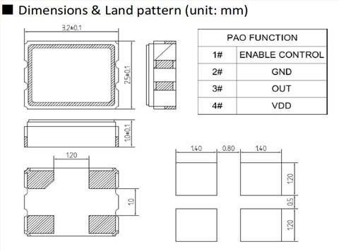 BMS-323R,3225mm,LiHom晶振,SMD振蕩器,低功耗晶振