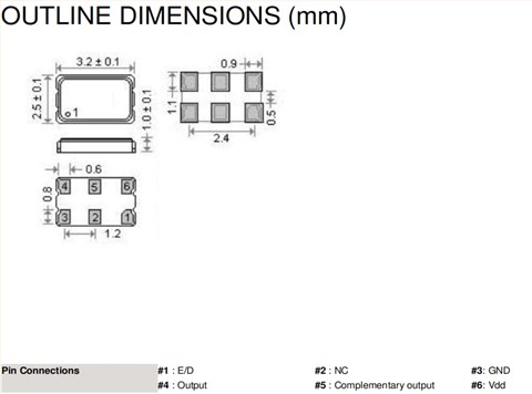 FCD-Tech差分晶振,LVDS,SX3LK-33F20-125MHZ,3225mm,125MHZ低抖動晶振