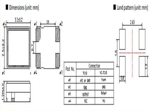 3225mm,BXT-322(V),TCXO,LiHom品牌,蜂窩電話應用晶振