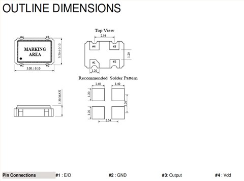 SX5C-33F20EH-100MHZ,5032mm,CMOS,FCD-Tech微波雷達晶振,SX5C系列