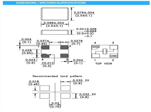 2520mm,ELM10-24.000MHz-16-R100-X-N15-T,24MHz,AEL無(wú)源晶振