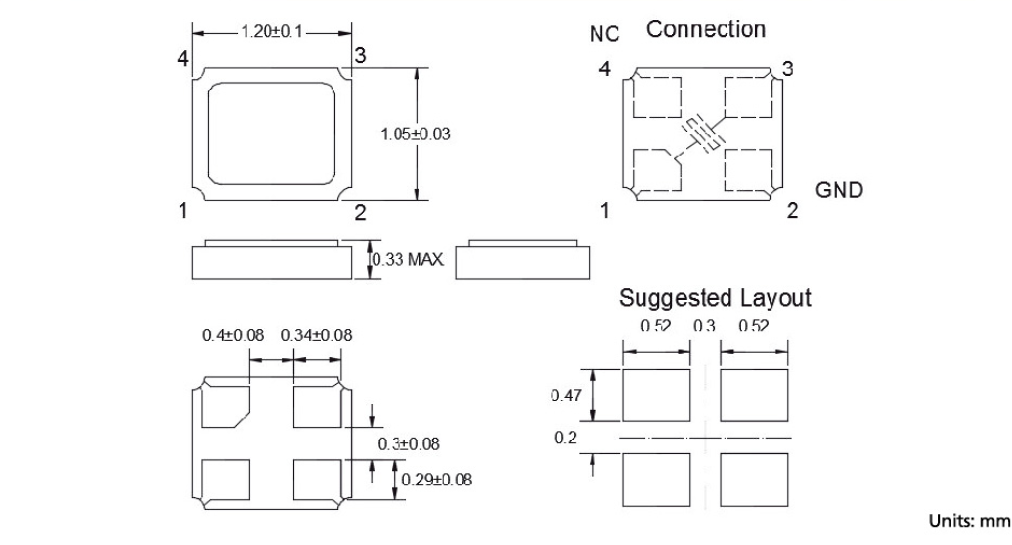 石英晶體諧振器,超小型貼片石英晶振,8J晶振