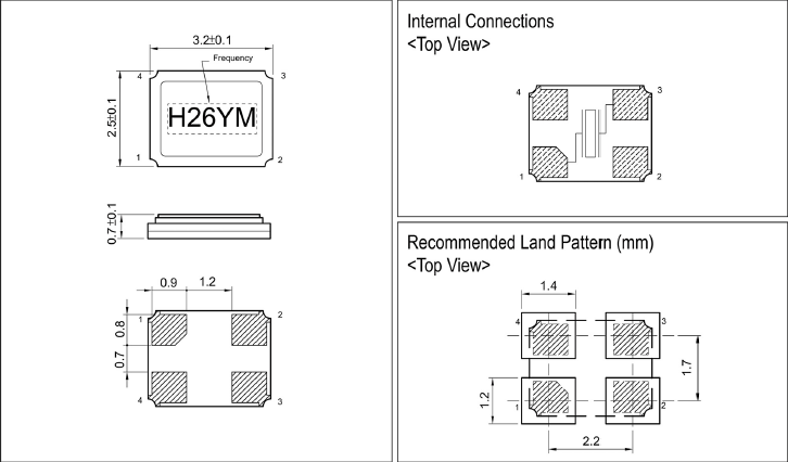 3225進口SDM晶振,數碼LED顯示屏晶振,HSX321S晶振