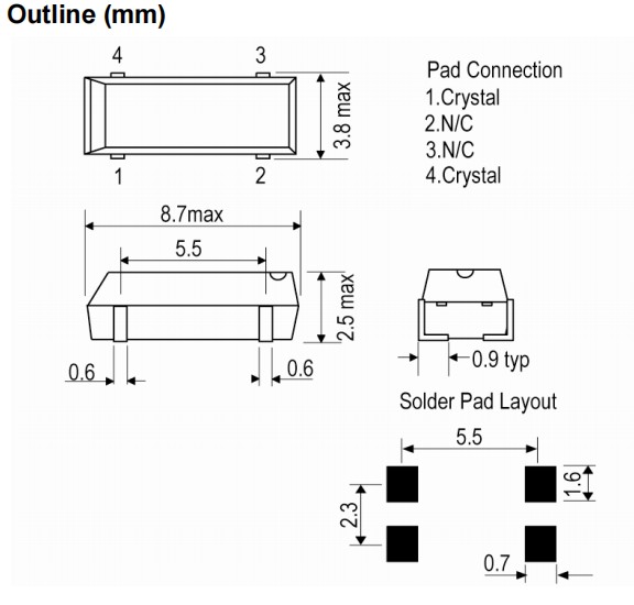 IQD晶振,85SMX晶振,石英晶體