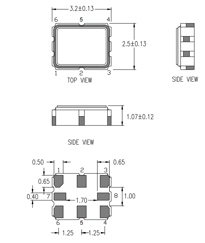 XPL326200.000000I,XP低耗能晶振,6GWIFI晶振,瑞薩LVDS振蕩器