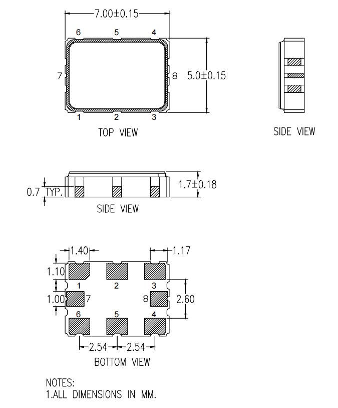 交換機應用晶振,XPP726212.500000I,瑞薩LVPECL輸出石英晶振