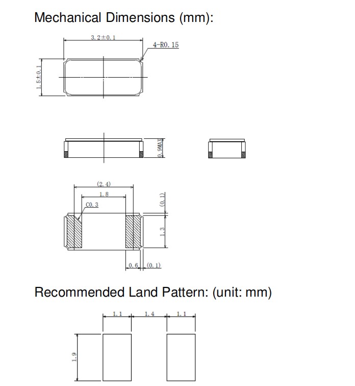 TZ1510A,32.768KHz,3215mm,TST嘉碩晶振,計時器晶振